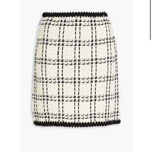 Tory Burch Mini Tweed Skirt New Ivory